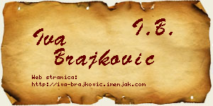 Iva Brajković vizit kartica